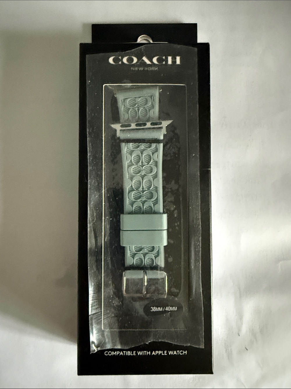 Coach Blue Silicone Signature Apple Watch Band